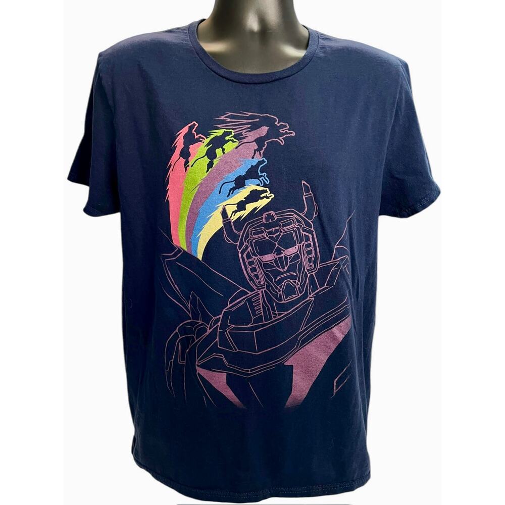 Voltron Legendary Defender T-Shirt Loot Wear Exclusive Size Large Navy Blue 2018